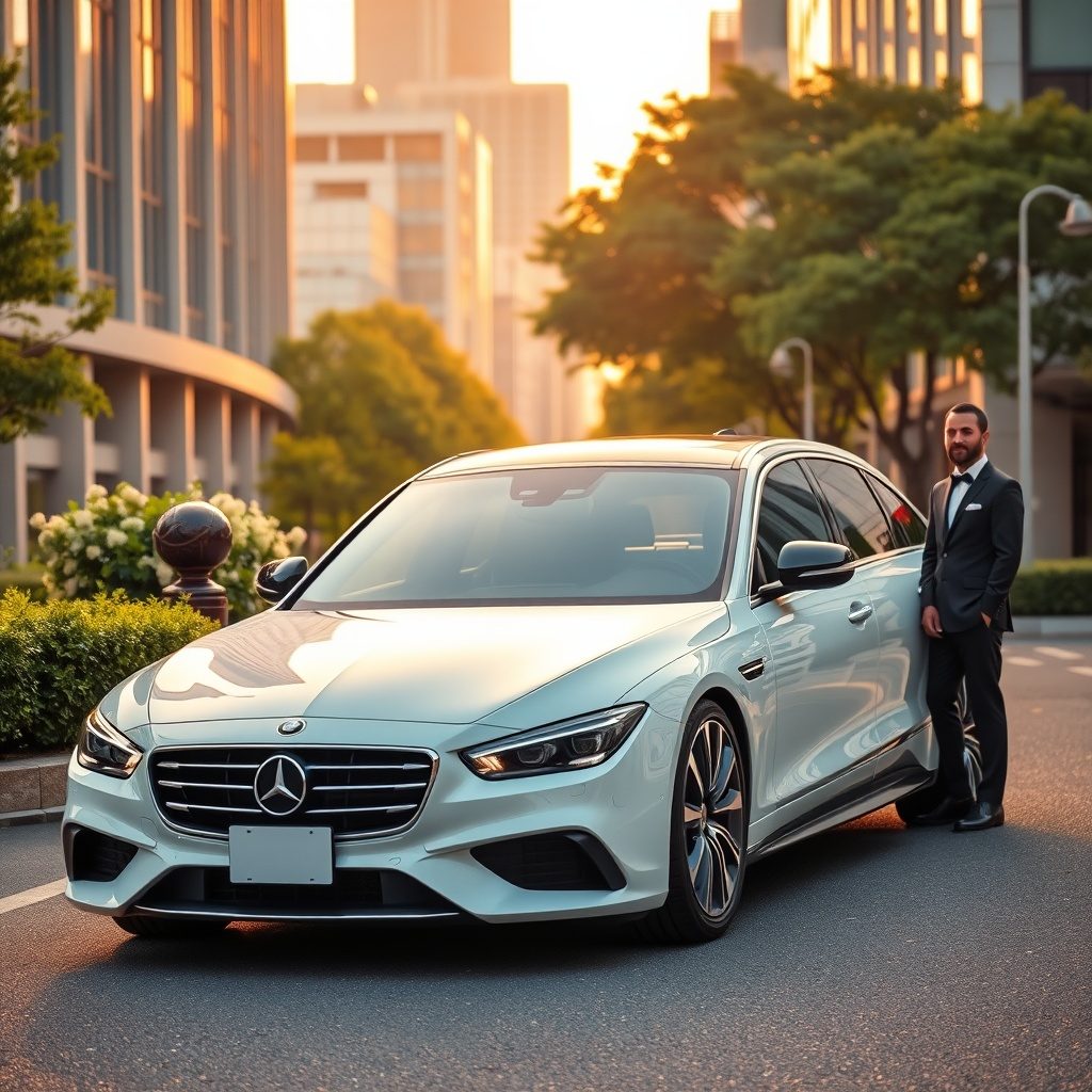 高級車と専属ドライバーのイメージ